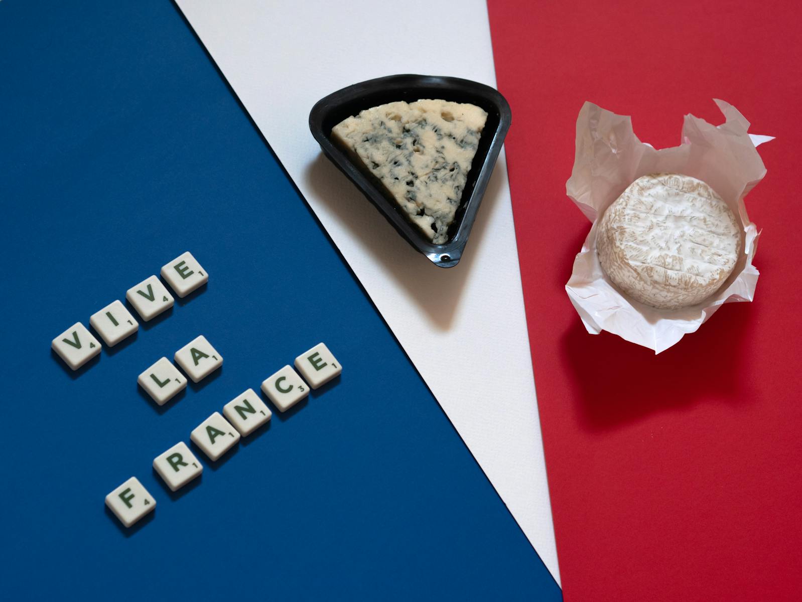 Blue and White Box With White Tissue Paper